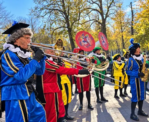 Sinterklaas intocht met fanfare